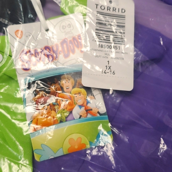 ❤️NWT VINTAGE TORRID SCOOBY DOO DAPHNE HALLOWEEN COSTUME COSPLAY DRESS SIZE 1X - Picture 6 of 8